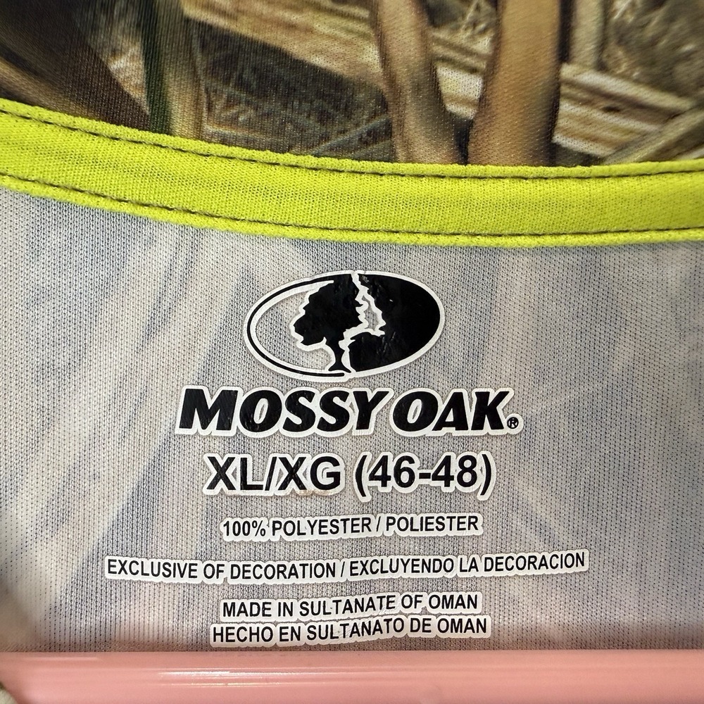 Mossy Oak Shirt Mens XL Brown Blades Camo Long Sleeve Hunting Performance Tee - Picture 5 of 6